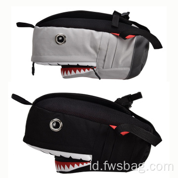 SM Dua Ukuran Anak Dewasa Backpack 3D Anime Anime Shark Kids Bag untuk Anak Laki -Laki